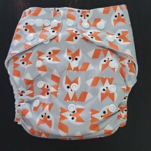 Fox Cloth Pocket Diaper with Soaker